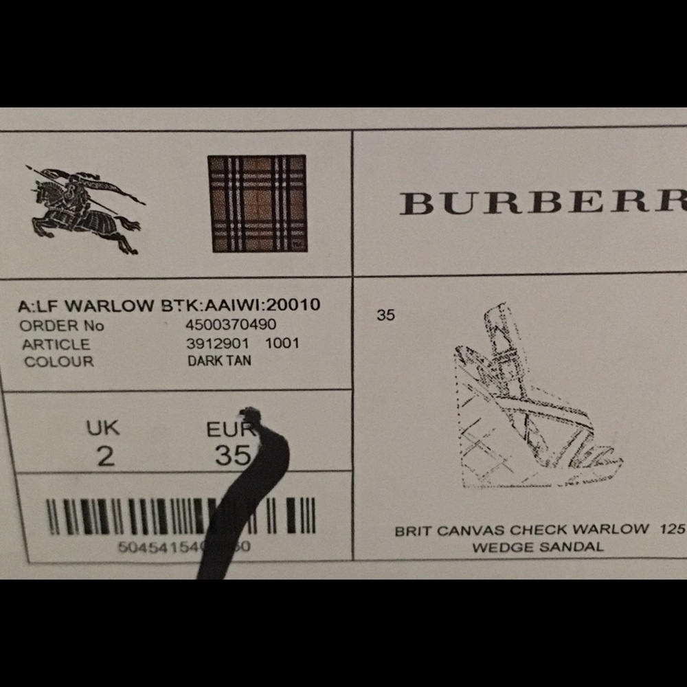 Burberry wedge sandals